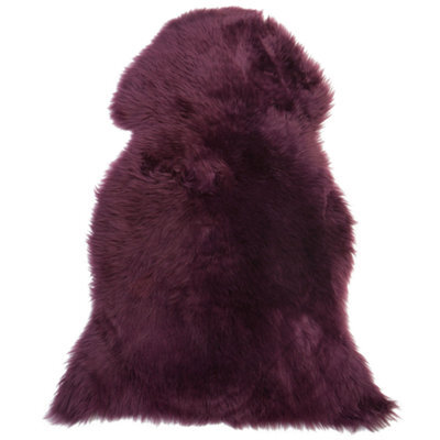 Beliani Sheepskin Rug Uluru Purple 65 X 110 Cm - image 1