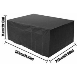 Black Garden Furniture Cover 210X140X80Cm Outdoor - thumbnail 6
