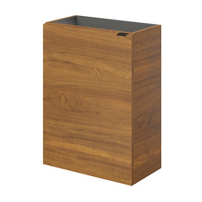 GoodHome Imandra Compact Walnut Effect Single Wall-Mounted Bathroom Cloakroom Unit (H) 550mm (W) 440mm - image 1