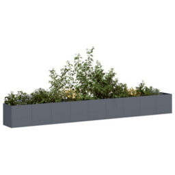 Berkfield Modern Planter Anthracite 360X40X40 Cm Cold-Rolled Steel - thumbnail 2