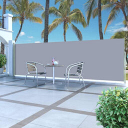 Walplus Retractable Side Awning Garden Sun Shade Canopy Gazebo For Back Door, Porch, Patio 160 X 500 Cm Grey - thumbnail 1