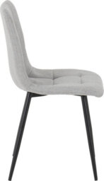 Seconique Fenton Pair Of Chairs Light Grey Fabric Box Of 2 - thumbnail 6