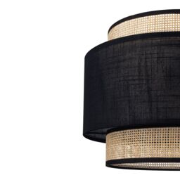 GoodHome Gadwall Black & Natural Round Lamp Shade (D)38Cm - thumbnail 7