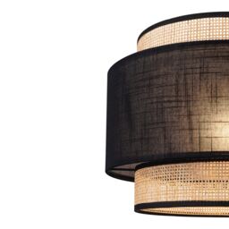 GoodHome Gadwall Black & Natural Round Lamp Shade (D)38Cm - thumbnail 4