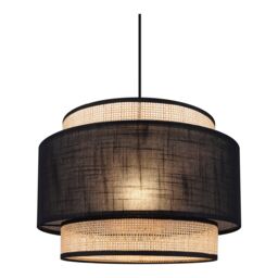 GoodHome Gadwall Black & Natural Round Lamp Shade (D)38Cm - thumbnail 3