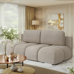 Honey Mini Sofa Bed With Storage 190X150 Cm Sleeping Surface Beige - thumbnail 1