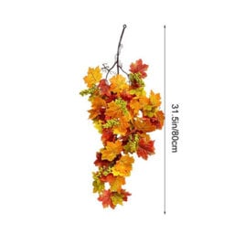 2 Pack Artificial Autumn Maple Leaf Garlands, 80 Cm, For Hanging, For Thanksgiving, Home Decoration (A) - thumbnail 4