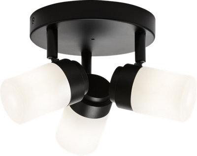 Luminosa Lighting Luminosa G9 Triple Spotlight With Frosted Glass - Matt Black 230V Ip44 25W - image 1
