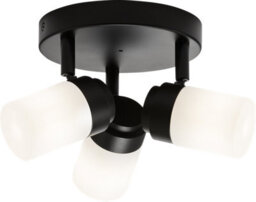 Luminosa Lighting Luminosa G9 Triple Spotlight With Frosted Glass - Matt Black 230V Ip44 25W - thumbnail 1