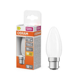 Osram Led Lamp Star Light Bulb Candle Shape B25 Filament B22D Frosted 6 Pack - thumbnail 3