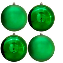 Christmas Tree World 25Cm Green Bauble Set Shiny/matt (4 Pc) - thumbnail 2