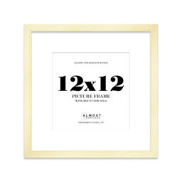 "12X12"" Gold Picture Frame - 12X12"" Square Frame With 10X10"" Mount For 12X12""/10X10"" Pictures Art Deco Style Room Decor, 1 Pack" - thumbnail 1