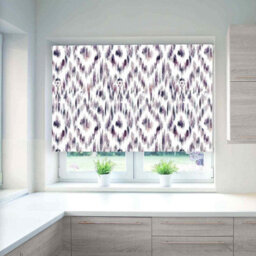 Lister Cartwright Charvak Watercolour Design Blackout Roller Blinds Easy Fit Child Safety Included (Aubergine, 150 X140 Cm) - thumbnail 2