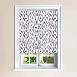 Lister Cartwright Charvak Watercolour Design Blackout Roller Blinds Easy Fit Child Safety Included (Aubergine, 150 X140 Cm)