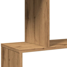 Berkfield Room Divider Bookcase 4-Tier Artisan Oak 70X24X129 Cm Engineered Wood - thumbnail 9