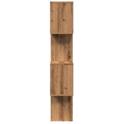 Berkfield Room Divider Bookcase 4-Tier Artisan Oak 70X24X129 Cm Engineered Wood - thumbnail 6