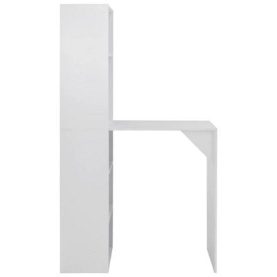 Berkfield Durable Bar Table With Cabinet White 115X59X200 Cm - image 1