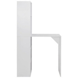 Berkfield Durable Bar Table With Cabinet White 115X59X200 Cm - thumbnail 1