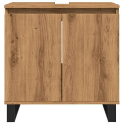 Berkfield Bathroom Cabinet Artisan Oak 58X33X60 Cm Engineered Wood - thumbnail 4
