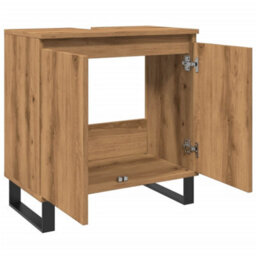 Berkfield Bathroom Cabinet Artisan Oak 58X33X60 Cm Engineered Wood - thumbnail 7