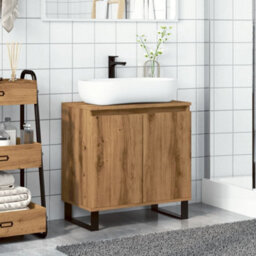 Berkfield Bathroom Cabinet Artisan Oak 58X33X60 Cm Engineered Wood - thumbnail 3