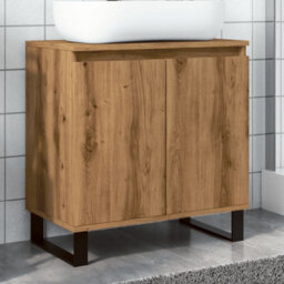Berkfield Bathroom Cabinet Artisan Oak 58X33X60 Cm Engineered Wood - thumbnail 1