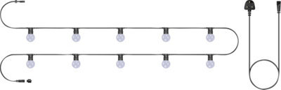 Eagle Connect Festoon Black Rubber Ip44 5M/10X2W Colour Changing Lamp - image 1