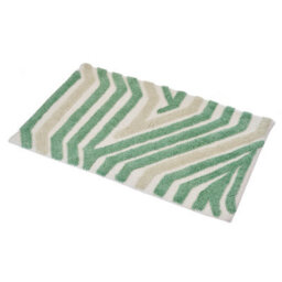 Showerdrape Barbican 100% Cotton Green & Grey Anti-Slip Bath Mat 800 X 500mm - thumbnail 3