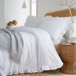 Appletree Cassia Frill 100% Cotton Relaxed Look Duvet Cover Set - thumbnail 2