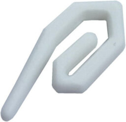 Curtain Glider Tape Hooks White Nylon - 80 Pcs Heavy Duty Curtain Rail Track Runners For Tape Top Curtains - thumbnail 2