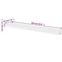 Berkfield 2 White Mdf Floating Wall Display Shelves Book/dvd Storage - thumbnail 5