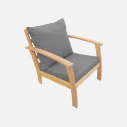 Sweeek - 4-Seater Wooden Garden Sofa Set Ushuaia Natural 123X82.7X74.6 Cm - thumbnail 3