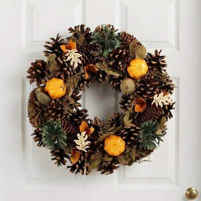 Garden Greatness Decorative Autumn Harvest Pumpkin Wreath - image 1