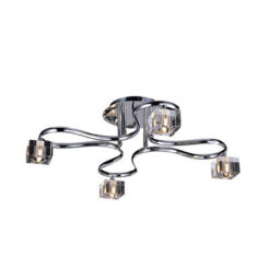 Luminosa Lighting Luminosa Sisco Semi Flush Round 4 Light G9 Polished Chrome - thumbnail 1