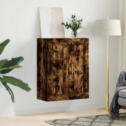 Berkfield Wall Mounted Cabinet Smoked Oak 69.5X34X90 Cm Engineered Wood - thumbnail 3