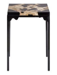 Orsina Relic Cheese Stone And Black Resin Side Table - thumbnail 2