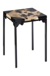 Orsina Relic Cheese Stone And Black Resin Side Table - thumbnail 1