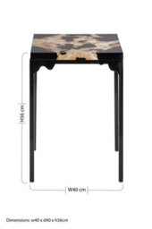 Orsina Relic Cheese Stone And Black Resin Side Table - thumbnail 5