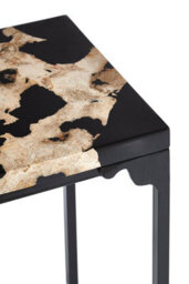 Orsina Relic Cheese Stone And Black Resin Side Table - thumbnail 4