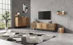 Btm 2-Piece Tv Unit Set, 180Cm Tv Stand And 150Cm Sideboard, White - thumbnail 4