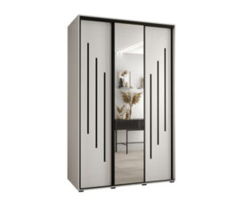 Arte Bright White Cannes Ix Sliding Door Wardrobe 150Cm - Clean, Custom Storage - thumbnail 2