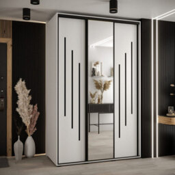 Arte Bright White Cannes Ix Sliding Door Wardrobe 150Cm - Clean, Custom Storage - thumbnail 1