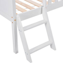 Abrihome Household Bed, Children's Bed, 90X190Cm With Drawers, Storage Compartments And Anti-Fall Railings, White - thumbnail 3