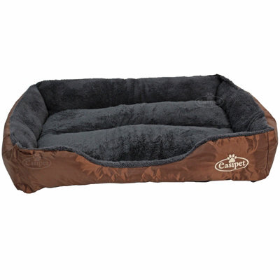 Actiaspet Faux Fur Pet Bed Brown/grey Large - image 1