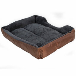 Actiaspet Faux Fur Pet Bed Brown/grey Large - thumbnail 5