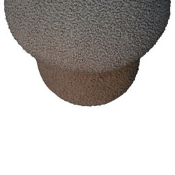 Artisan Furniture Mud Boucle Mushroom Upholstered Footstool - thumbnail 4