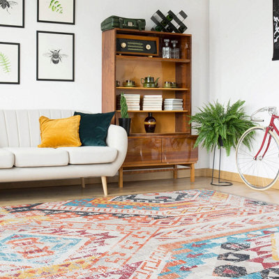 Indiana 200 Multi Orange Traditional Rug By Unique Rugs -160Cm X 230Cm - image 1