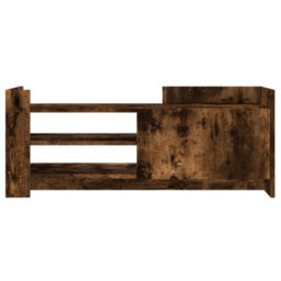 Berkfield Durable Tv Cabinet Smoked Oak 100X35X40 Cm Engineered Wood - thumbnail 4