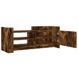 Berkfield Durable Tv Cabinet Smoked Oak 100X35X40 Cm Engineered Wood - thumbnail 8
