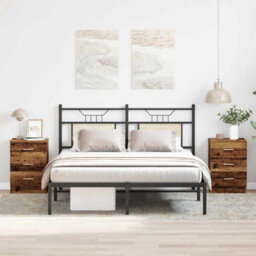 Berkfield Classic Bedside Cabinets 2 Pcs Old Wood 38X35X55 Cm Engineered Wood - thumbnail 3